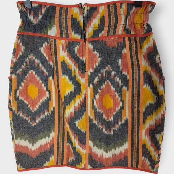 Staring at Stars Urban Outfitters Pencil Skirt Ikat Print Pockets Cotton Size 4 - Picture 2 of 7